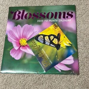 Flower Blossom 2025 Hanging Wall Calendar 12 Month Calendar Bonus Mini  Calendar